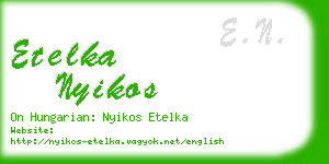 etelka nyikos business card